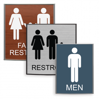 Restroom Signs - Frames with Acrylic ADA Inserts